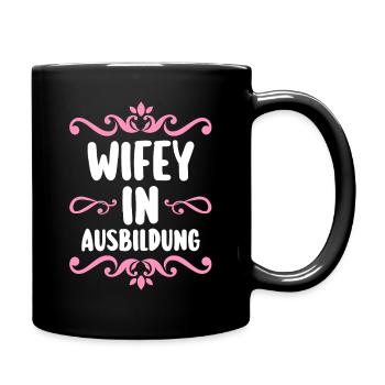 JGA Team Braut Junggesellinnenabschied - Tasse einfarbig - Schwarz - Rechts