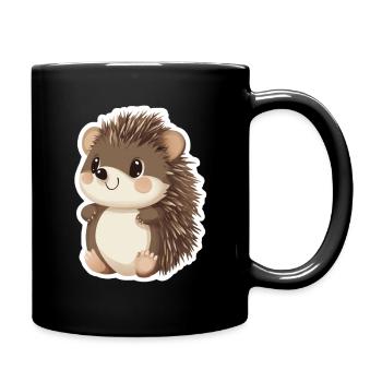 Hedgehog - Full Colour Mug - black - Right