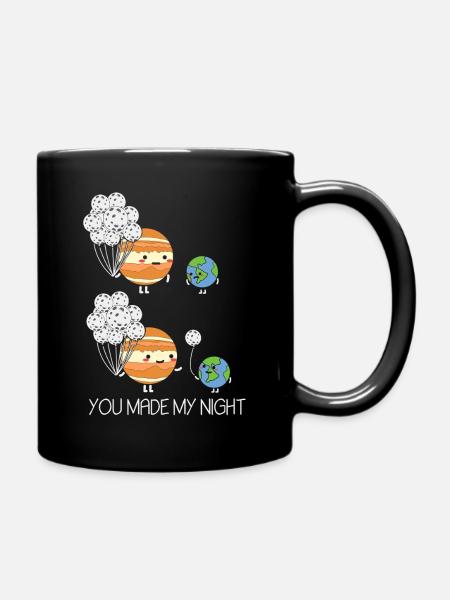 Astronomie Lune Terre Jupiter Astronome - Mug uni - noir