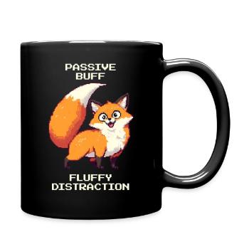 Flauschige Ablenkung | derpy Fuchs - Tasse einfarbig - Schwarz - Rechts