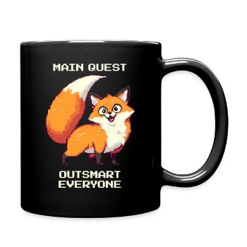 Quête principale : Déjouer tout le monde | Renard Derpy - Mug uni - noir - Droite