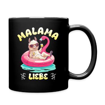Bald Mama MALAMA LIEBE Lustiges - Tasse einfarbig - Schwarz - Rechts