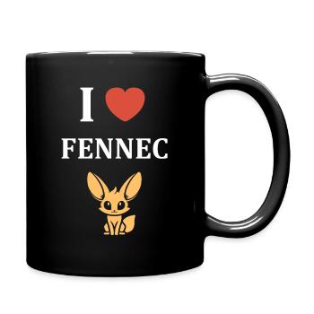 I Love Fennec Design Tee - Full Colour Mug - black - Right