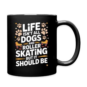 Roller Skating Saying Cats Joke Skating Gift - Full Colour Mug - black - Right