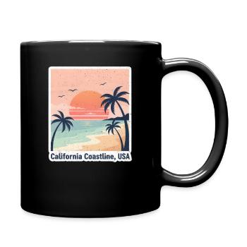 California Coastal Sun - Full Colour Mug - black - Right