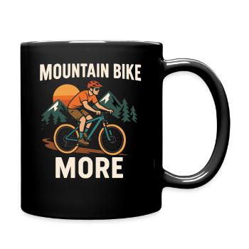 Mountain Bike Abenteuer - Tasse einfarbig - Schwarz - Rechts