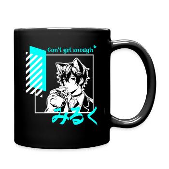 Je ne peux pas en avoir assez de lait Catboy Femboy Anime Manga - Mug uni - noir - Droite