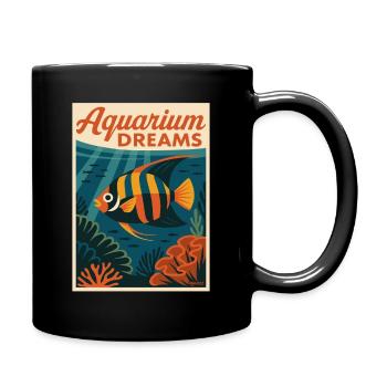 Aquarium Dreams Poisson Affiche - Mug uni - noir - Droite