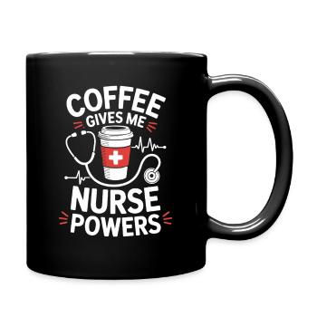 Le café me donne des pouvoirs d’infirmière - Mug uni - noir - Droite