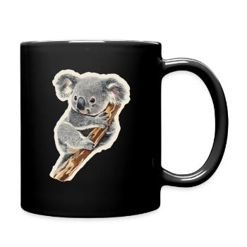 Koala - Tasse einfarbig - Schwarz - Rechts