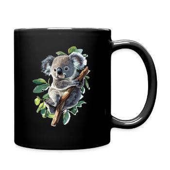 Koala - Tasse einfarbig - Schwarz - Rechts