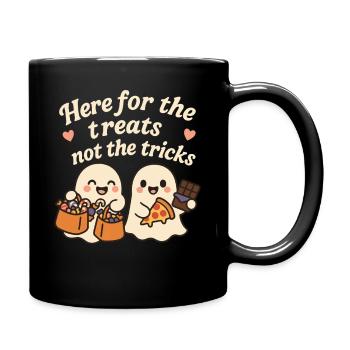 Ici pour les friandises, pas pour les tours Halloween - Mug uni - noir - Droite