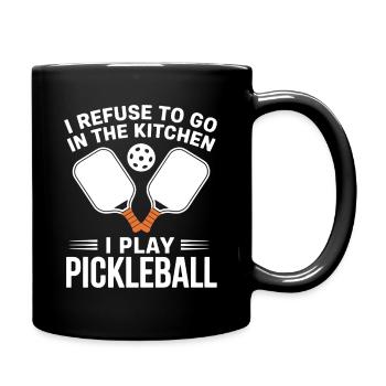 Küchen Ball Dinkball Pickleball Paddleball - Tasse einfarbig - Schwarz - Rechts