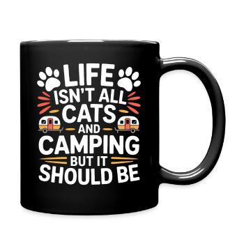 Camping Dire Chats Drôle Camping Cadeau - Mug uni - noir - Droite