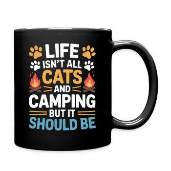 Camping Dire Chats Drôle Camping Cadeau - Mug uni - noir - Droite
