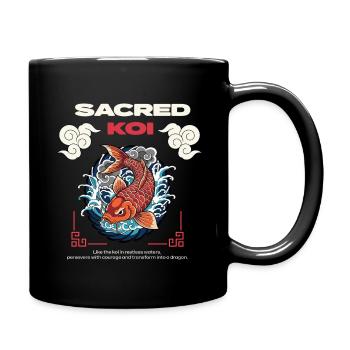 Sacred Koi - Full Colour Mug - black - Right