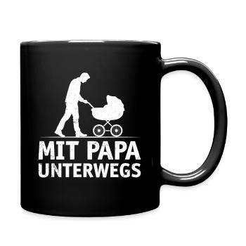 Future papa SUR LA ROUTE AVEC PAPA DRÔLE - Mug uni - noir - Droite