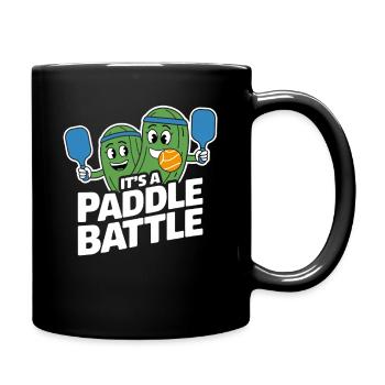 Paddleball Pickleball Gift Paddle Battle - Full Colour Mug - black - Right