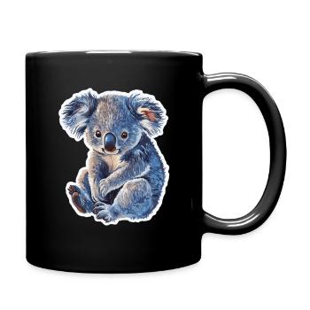 Koala - Tasse einfarbig - Schwarz - Rechts