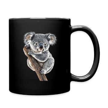 Koala - Tasse einfarbig - Schwarz - Rechts