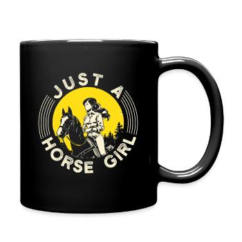 Hobby Horse Rider HOrse Girl English Riding Horse - Tasse einfarbig - Schwarz - Rechts