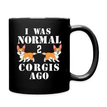 J’étais normal il y a 2 corgis Chemise drôle de corgi - Mug uni - noir - Droite
