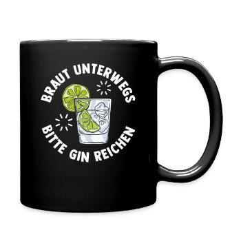 JGA Team Braut Junggesellinnenabschied - Tasse einfarbig - Schwarz - Rechts