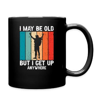 Still Hiker Strong Outdoors Explorer Trekking - Full Colour Mug - black - Right