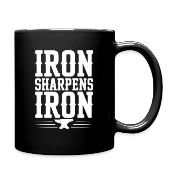 Iron Sharpens Iron - Full Colour Mug - black - Right