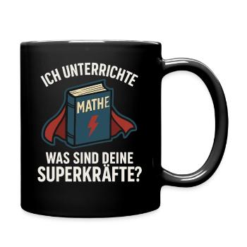 Math Superpowers in the Classroom Teacher School - Full Colour Mug - black - Right