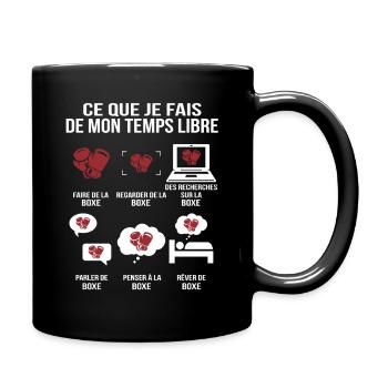 What I do in my free time Humorous Boxing - Full Colour Mug - black - Right