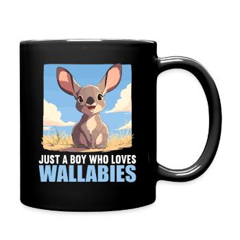Wallabies Wallaby - Full Colour Mug - black - Right