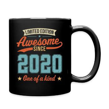 Großartig seit 2020 - Tasse einfarbig - Schwarz - Rechts