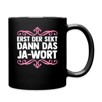 JGA Team Braut Junggesellinnenabschied - Tasse einfarbig - Schwarz - Rechts
