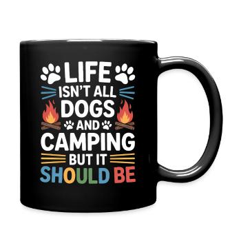 Camping Dire Chiens Drôle Camping Cadeau - Mug uni - noir - Droite