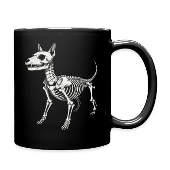Skeletal Hound Anatomy Print - Full Colour Mug - black - Right