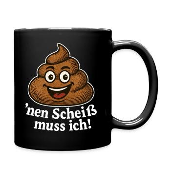 I have to give a shit Funny poop pile saying - Full Colour Mug - black - Right