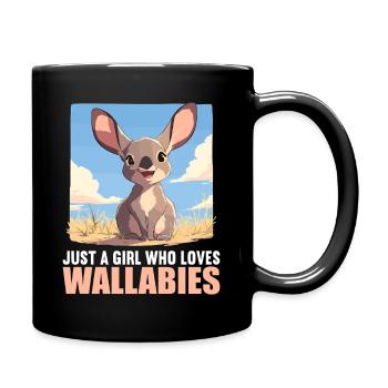 Wallabys Wallaby - Tasse einfarbig - Schwarz - Rechts