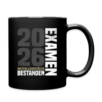 Notfallsanitäter Examen Bestanden 2026 - Tasse einfarbig - Schwarz - Rechts
