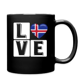 L Love Iceland Heart - Full Colour Mug - black - Right