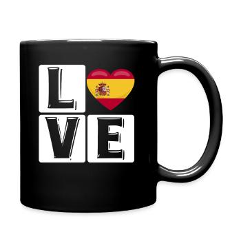 LOVE Spain Heart Font - Full Colour Mug - black - Right