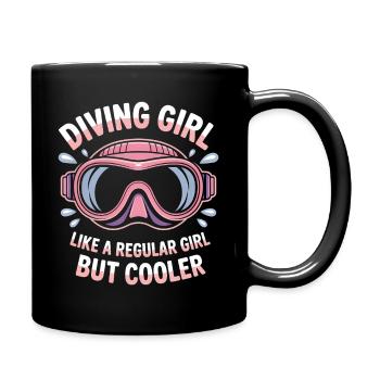 Diving Saying Girl Funny Diving Gift - Full Colour Mug - black - Right