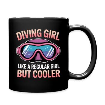Diving Saying Girl Funny Diving Gift - Full Colour Mug - black - Right