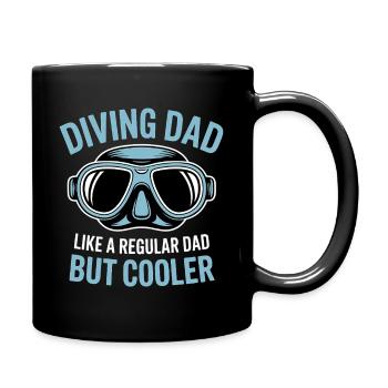 Diving Saying Dad Funny Diving Gift - Full Colour Mug - black - Right