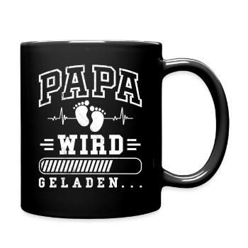 Dad-to-be DADDY IS LOADING FUNNY - Full Colour Mug - black - Right