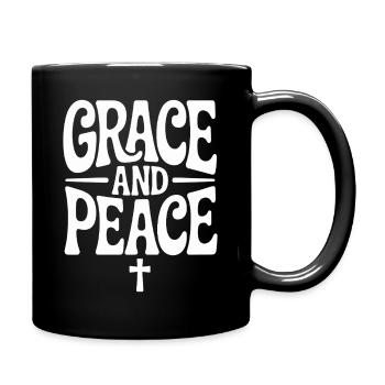 Grâce et Paix Jésus Foi Chrétienne - Mug uni - noir - Droite