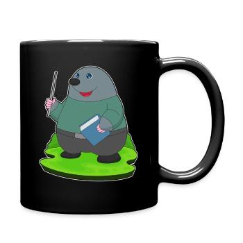 École de livres pour les enseignants de taupe - Mug uni - noir - Droite