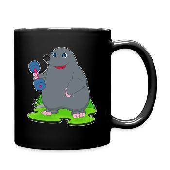 Taupe Bodybuilder Musculation Haltère Musculation - Mug uni - noir - Droite