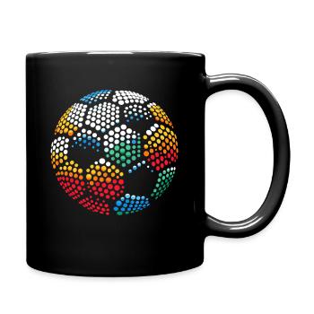 Spotty Colorful Dot Mosaic Globe - Full Colour Mug - black - Right