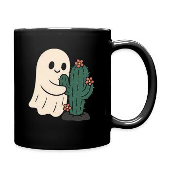 Geist umarmt Kaktus Blumen - Tasse einfarbig - Schwarz - Rechts